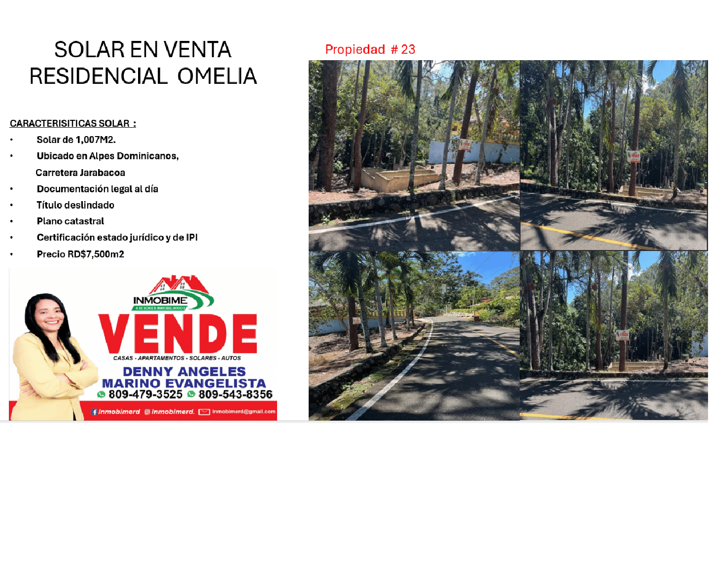 SOLAR EN ALPES DOMINICANOS. CARRTERA LA VEGA-JARBACOA. PROYECTO CERRADO